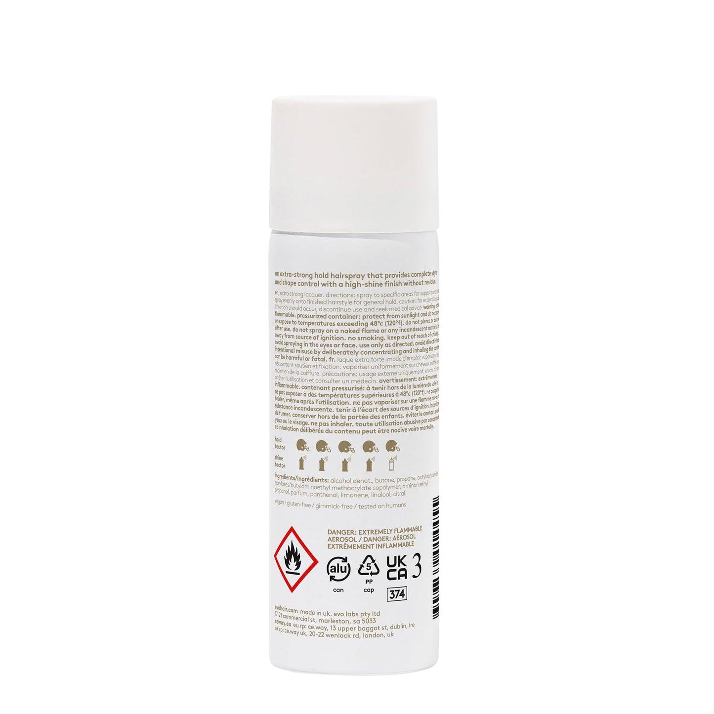 EVO Helmut Extra Strong Lacquer, 7.05 oz