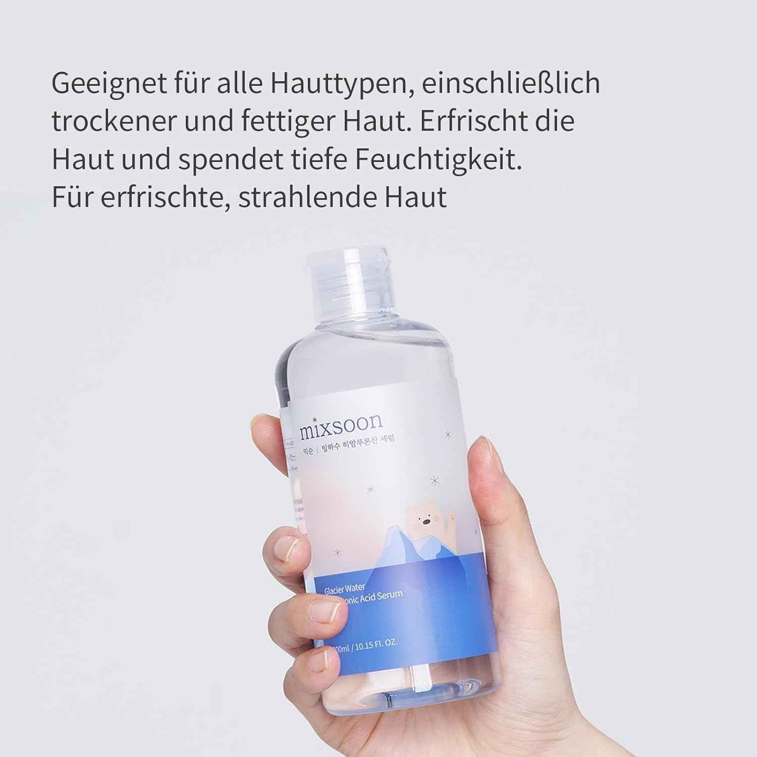 mixsoon Glacier Water Hyaluronic Acid Serum - Non-greasy Hydration Booster, Firming Facial Serum For Radiant, Dewy Skin - Korean Serum for Glass Skin (10.14 fl.oz / 300ml)