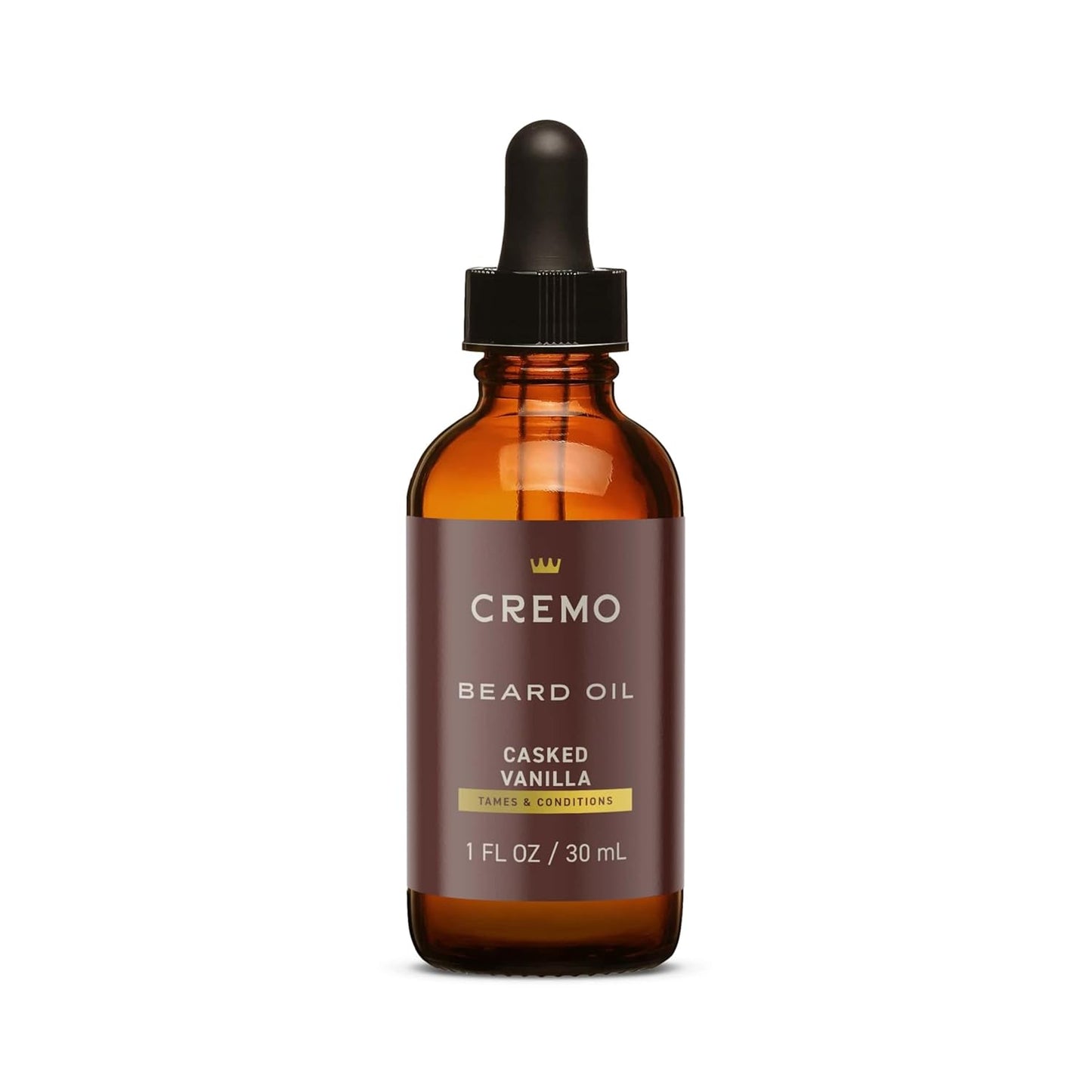 Cremo Beard Oil - Revitalizing Casked Vanilla, 1 Fl Oz | Moisturizes & Softens Beard, Relieves Itch