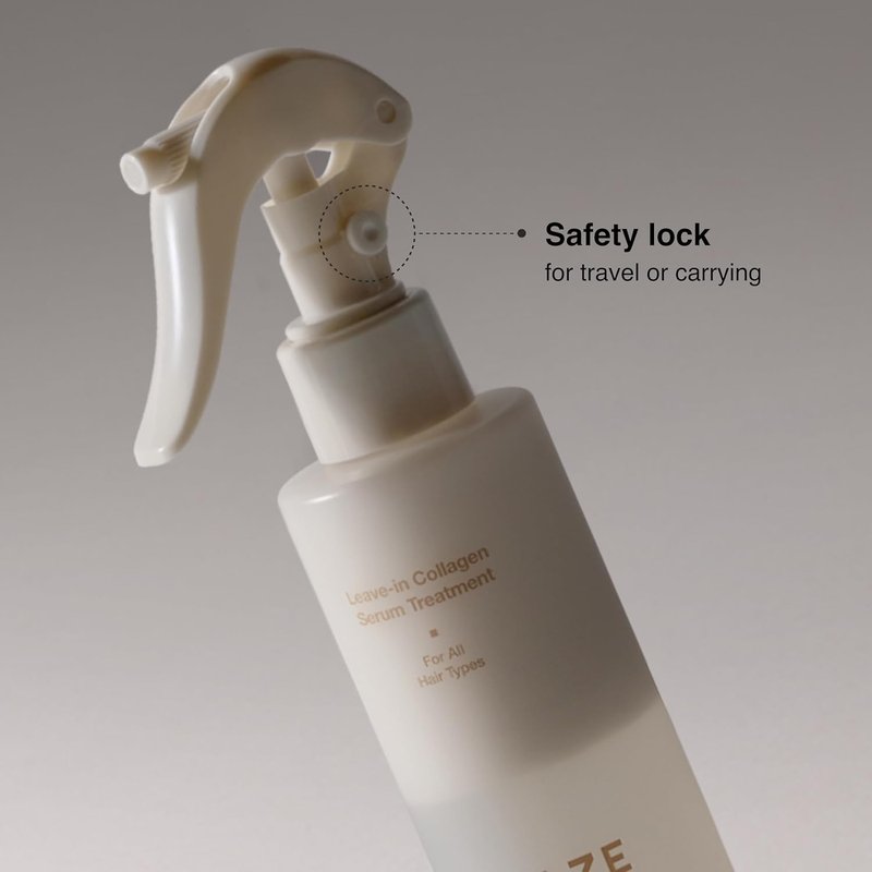 Leave-In Collagen Serum Treatment - Heat Protectant & Detangler Spray for Dry, Frizzy Hair | 6.76 fl. oz (200ml)