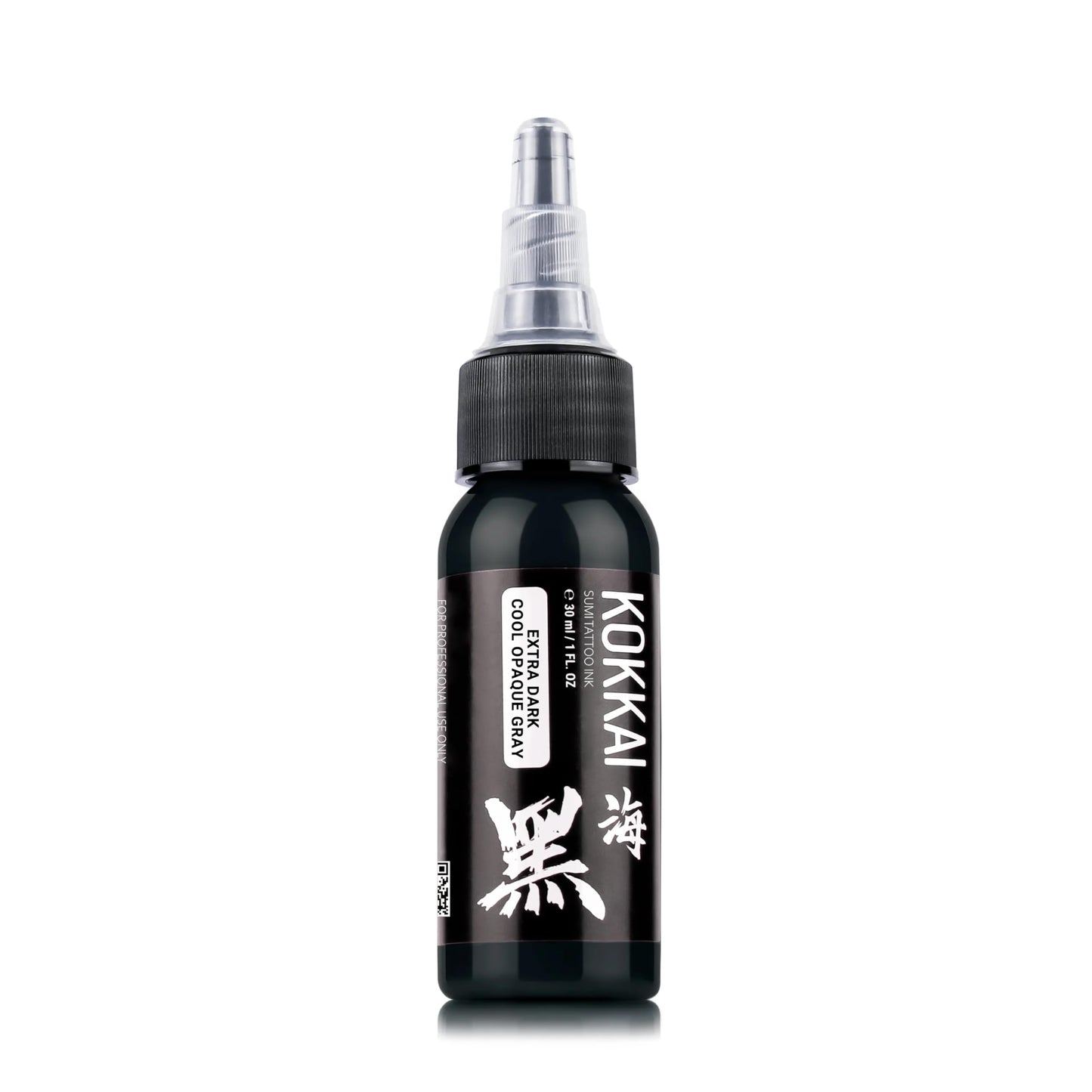 Kokkai Sumi Cool Opaque Gray Tattoo Ink Set, Premium Quality, Precision Medium Viscosity, Rich Hue, Quick Healing, Acrylic-Free, Water-Based, Ready-to-Use Ink for Precision Tattooing (Set of 5, 1 oz)