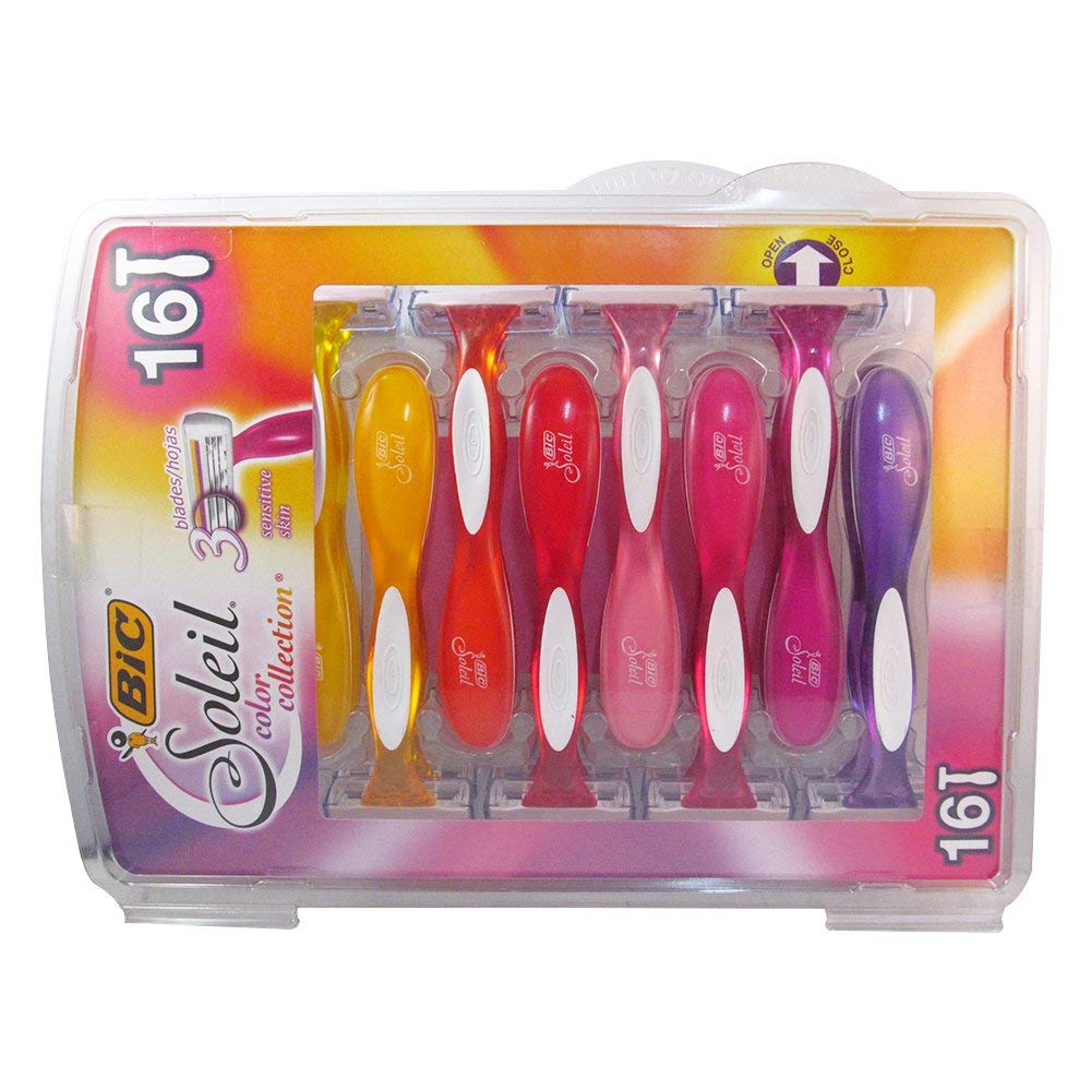BIC Soleil Color Collection Razors - Vibrant, Smooth Shaving Experience | 16 Count