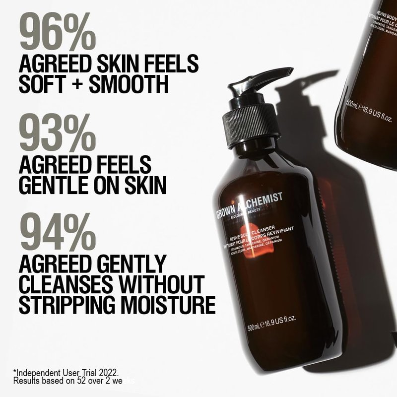 Grown Alchemist Revive Body Cleanser Set - Hydrating Formula with Refill | 500mL + 1L