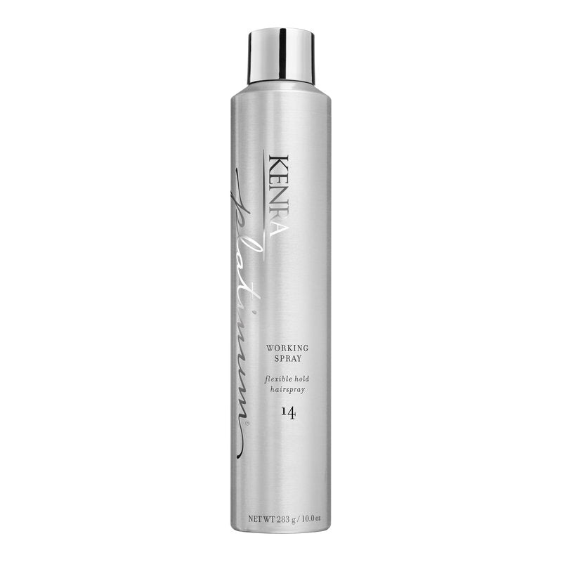 Kenra Professional Platinum Working Spray 14 50% | Flexible Hold Hairspray | Fast-Drying, Non-Sticky | Creates Volume & Texture | Leaves Hair With Frizz-Free Shine | All Hair Types | 10 oz