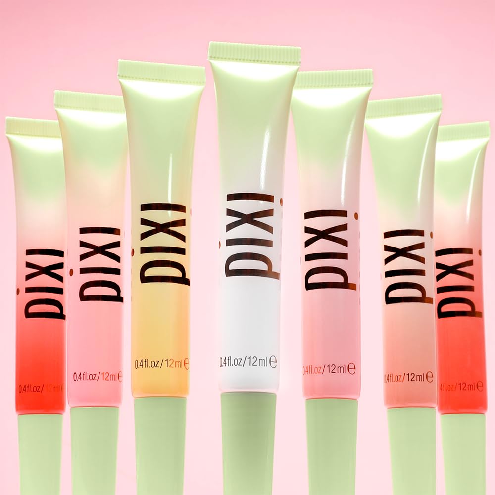Pixi Beauty LipTone pH Reactive Lip Gloss in SnowPearl | Color Changing Tinted Lip Balm with Rosehip Oil & Shea Butter | Non-Sticky Mirror-Shine Finish | 0.4 fl oz