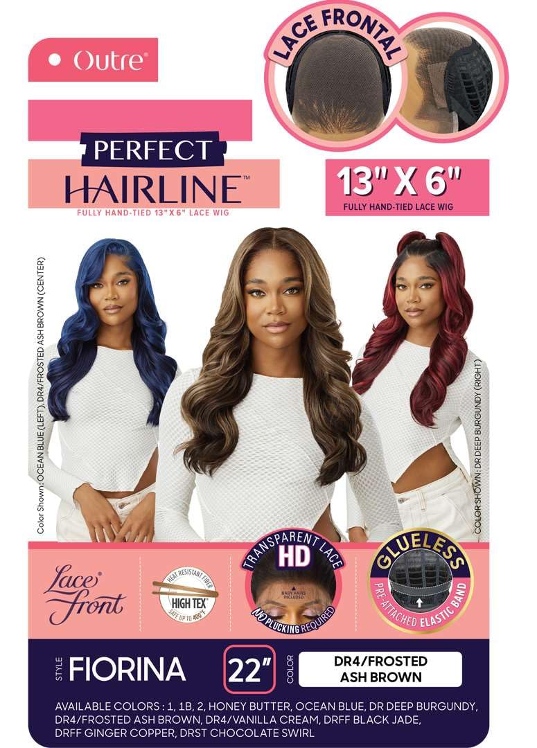 Outre Lace Front Wig - Perfect Hair Line 13X6 - Fiorina (OFF BLACK 1B)