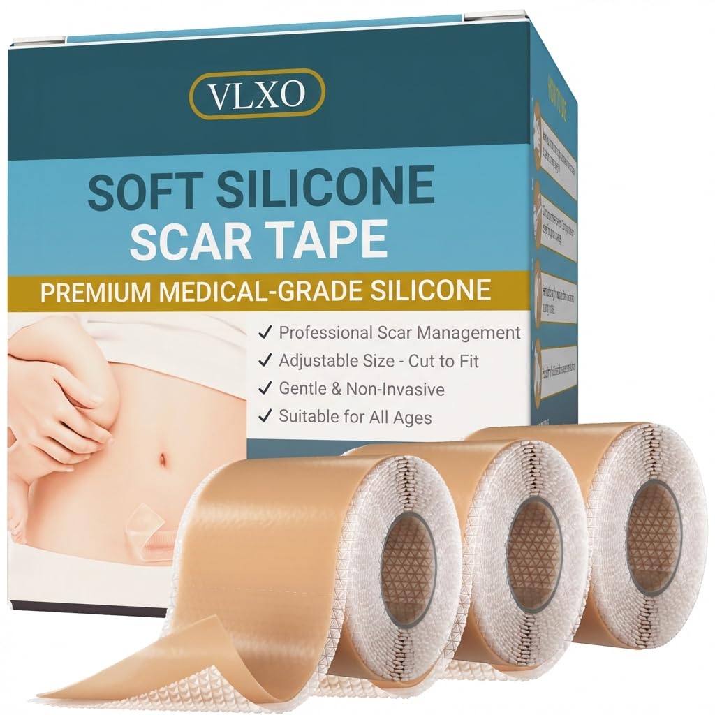 Silicone Scar Sheets, Silicone Scar Tape For Surgical Scars - Clinically Validated Technology Scar Treatment Strips For Hypertrophic, C-Section, Tummy Tuck, Keloid Scars - Reusable, Waterproof