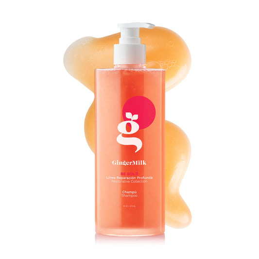 Ginger Milk Natural Care Intensive Repair Shampoo for Dry / Damaged Hair due to Coloring, Chemical Processes, hot styling tools and dryers | BE BOLD