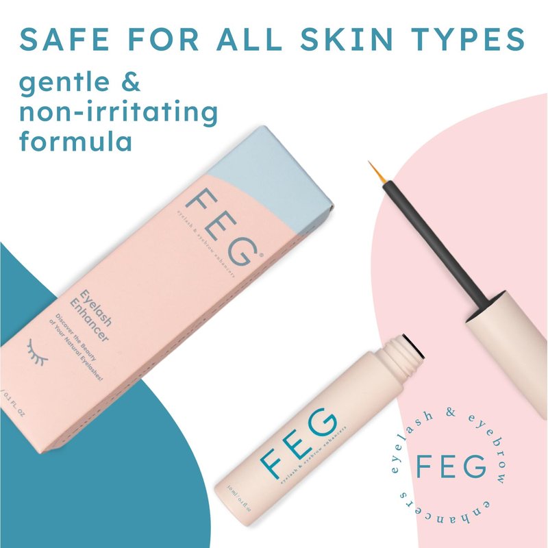 FEG Eyelash Enhancer - Rapid Growth Serum for Naturally Thick, Full Eyelashes | 3-Pack of 3ml Tubes