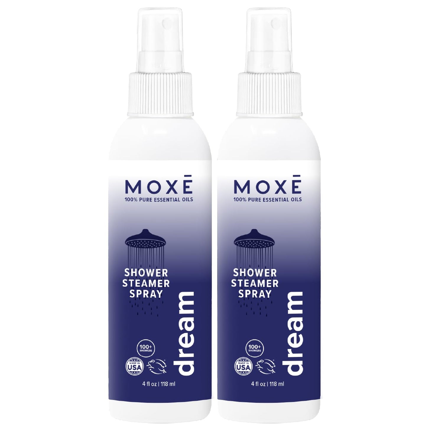 Dream Lavender & Chamomile Shower Steamer Spray - 100% Natural Essential Oils for Bath Relaxation | 4 Ounces (2 Pack)