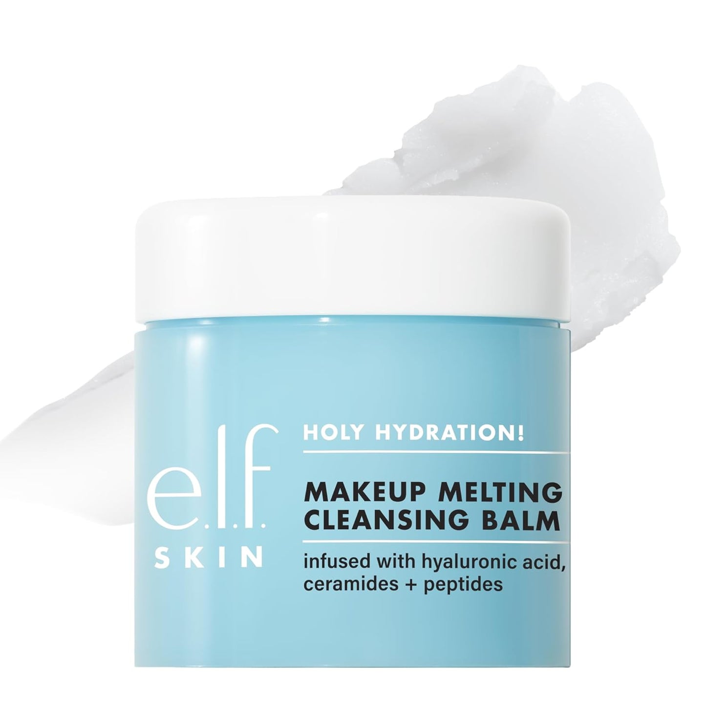 e.l.f. SKIN Holy Hydration Cleansing Balm - Jumbo Makeup Remover & Face Cleanser with Hyaluronic Acid | 3.5 Oz