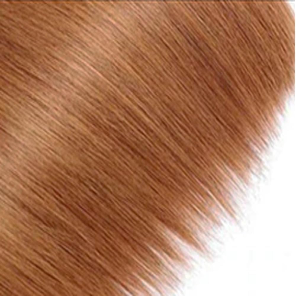 Human Hair Bundles - 10-14 Inch Straight Light Brown 11A Brazilian Virgin Hair Extensions for Black Women