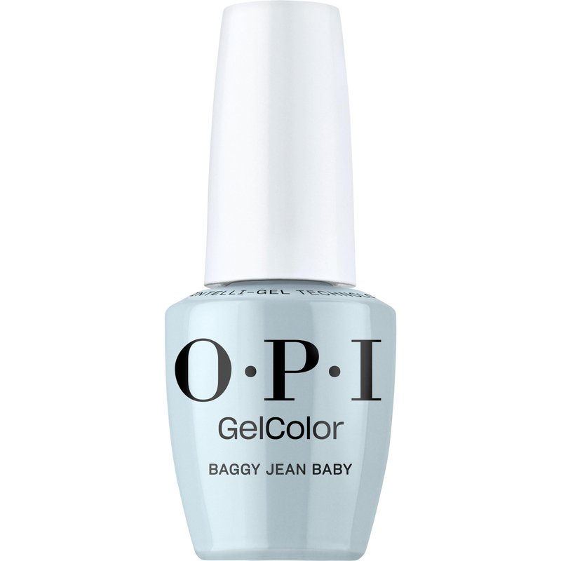 OPI GelColor Baggy Jean Baby | Opaque Cool Blue Gray Crème LED Cure Gel Nail Polish | Salon-Quality Shine, Long-Lasting Wear | 0.5 Fl Oz | What's Your Mani-tude | Fall 2025