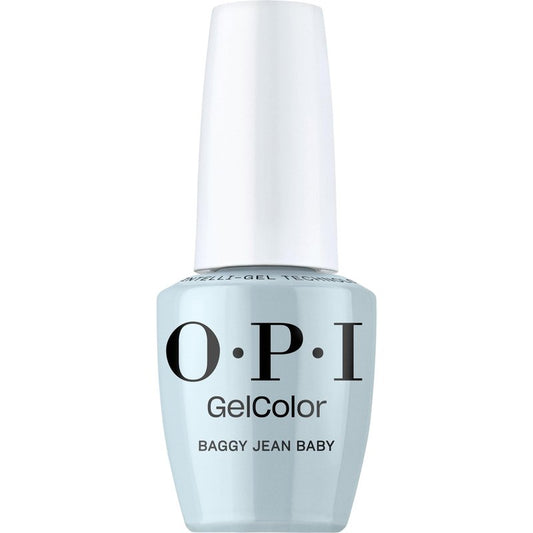 OPI GelColor Baggy Jean Baby | Opaque Cool Blue Gray Crème LED Cure Gel Nail Polish | Salon-Quality Shine, Long-Lasting Wear | 0.5 Fl Oz | What's Your Mani-tude | Fall 2025