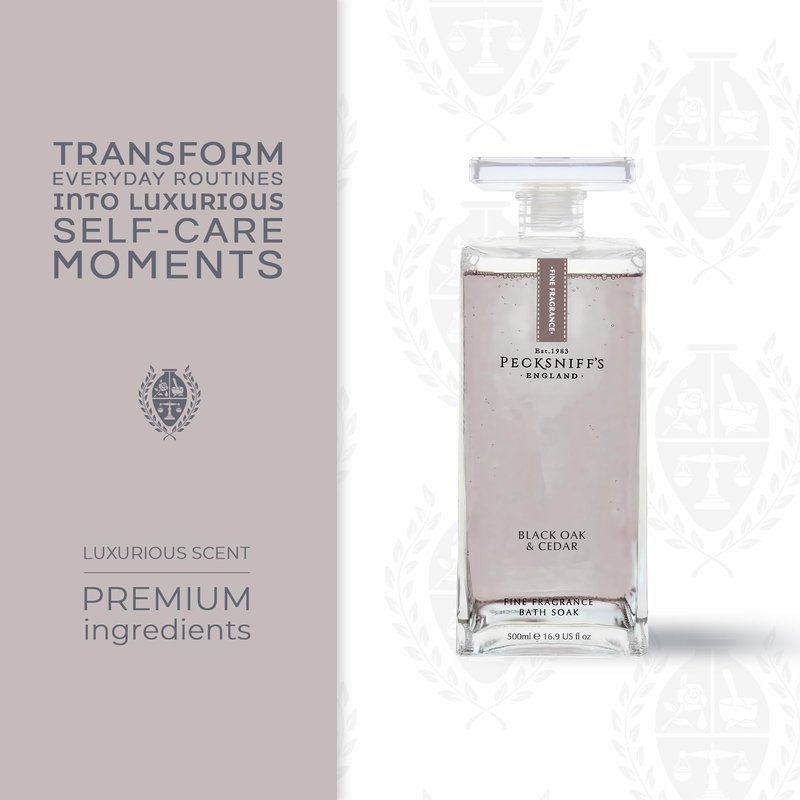 Pecksniff's Aroma:Therapy Deep-Sleep Bath Soak Decanter | 500ml/16.9 Fl Oz