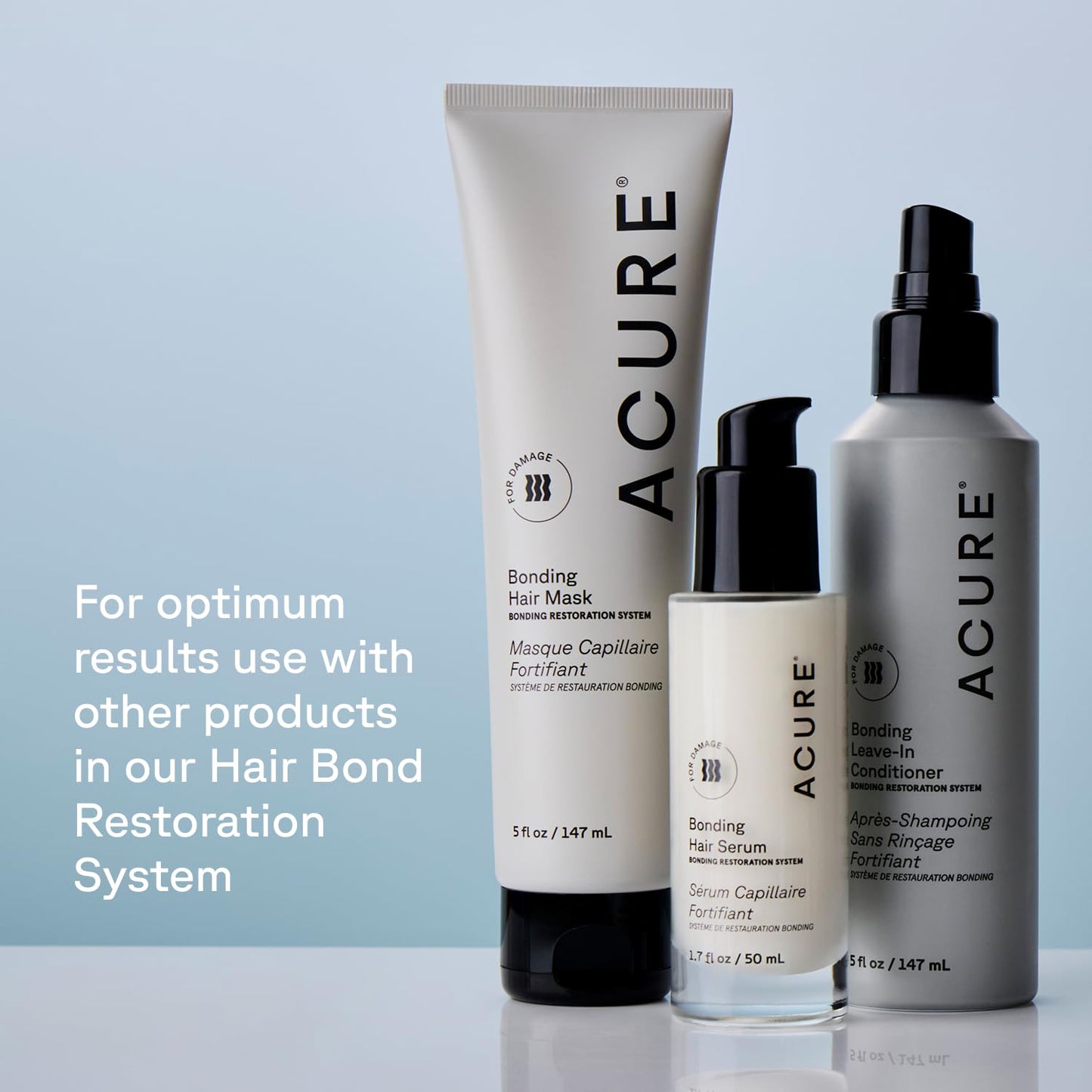 Acure Bonding Hair Serum - Leave In Hair Oil for Damaged and Frizzy Hair, Treatment for Damage, Split Ends, Use on Dry, Curly, Straight Locks for Lightweight Frizz Control & Shine - 1.7 fl oz (2 Pack)