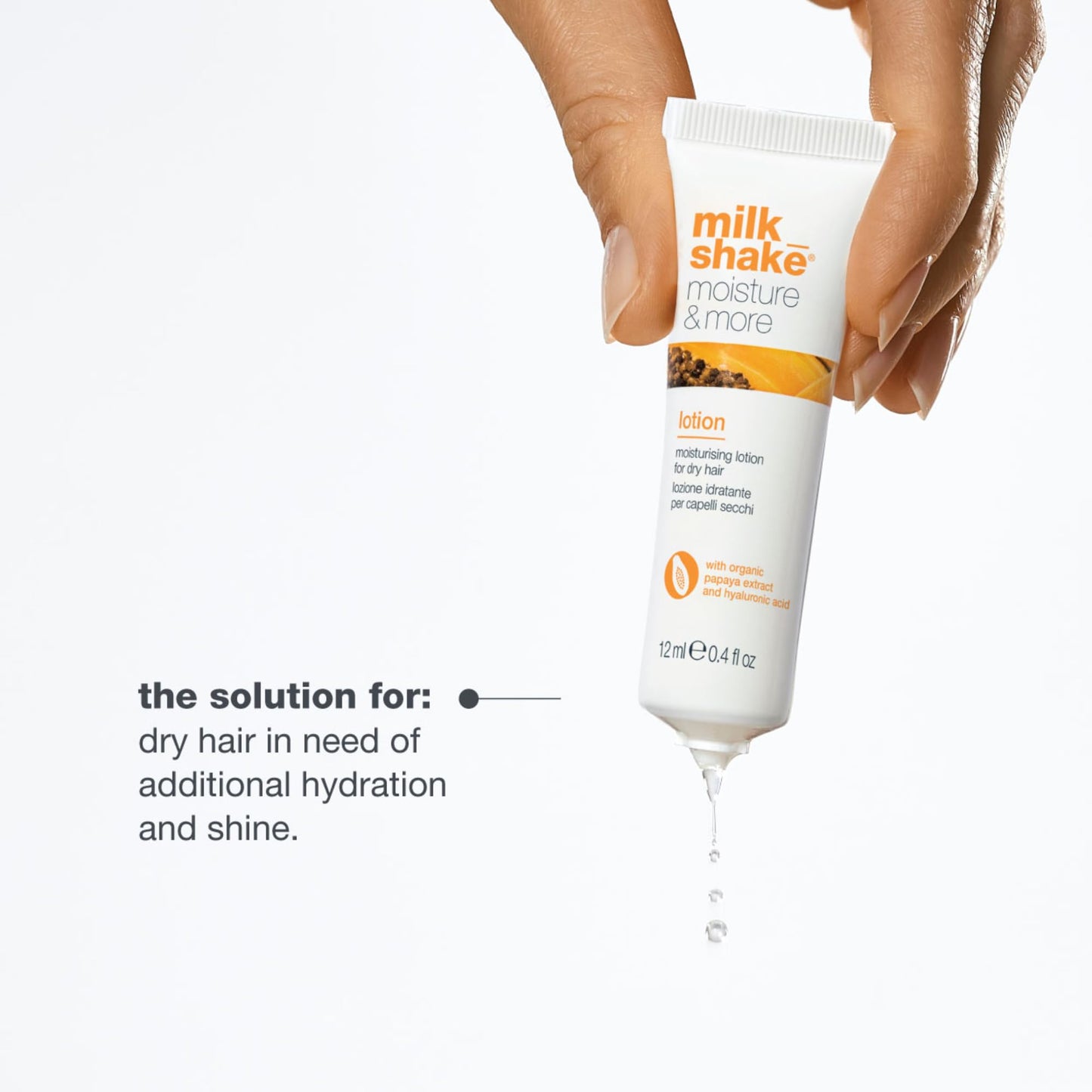 milk_shake Moisture & More Hydrating Lotion Vials - Intense Weekly Hydration Treatment for Dry, Dehydrated Hair | Restores Shine and Moisture | Tropical Scent