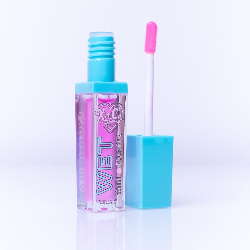 KimChiChic Beauty High Shine Wet Gloss Lip Plumping Lip Gloss, High Shine, Non-Sticky, Super Lightweight and Vegan Lip Gloss, Translucent Hot Pink, 03 Miami, 5.6ml