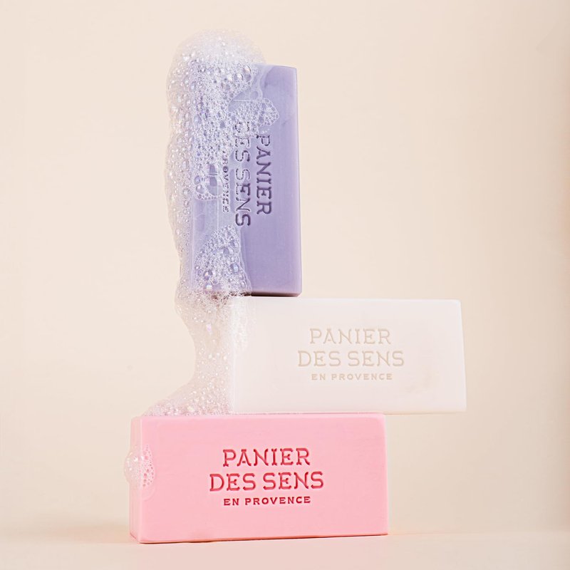 Panier des Sens - Mothersday Gift Bar Soap Gift Set for Women - Cotton, Rose, Lavender Soap Bars - Birthday Gift for Her - Hand & Body Soap Bars with Shea Butter - 97% Natural Ingredients - 3x3.5oz