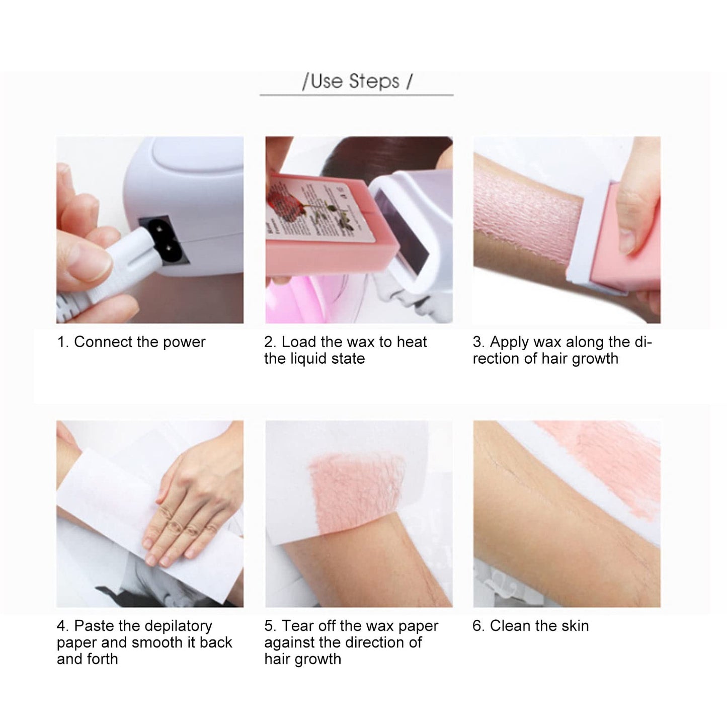 Saluaqui Double Depilatory Heater, Wax Warmer Machine, Portable Wax Warmer Machine for Leg Armpit with Heater Base