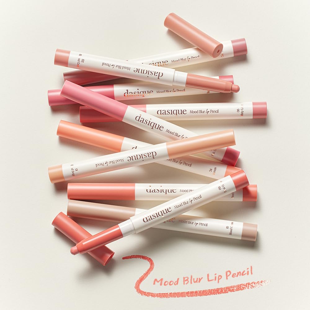 dasique Mood Blur Lip Pencil, 03 Peach Cream, 0.03 oz (0.9 g)