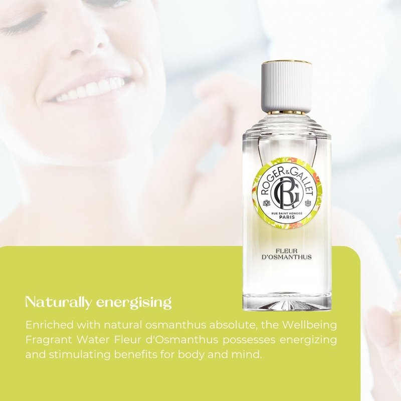Roger & Gallet Fragrant Water Spray - Refreshing Eau Fraîche Body Mist for Women | Fleur D'Osmanthus - 1 Oz.