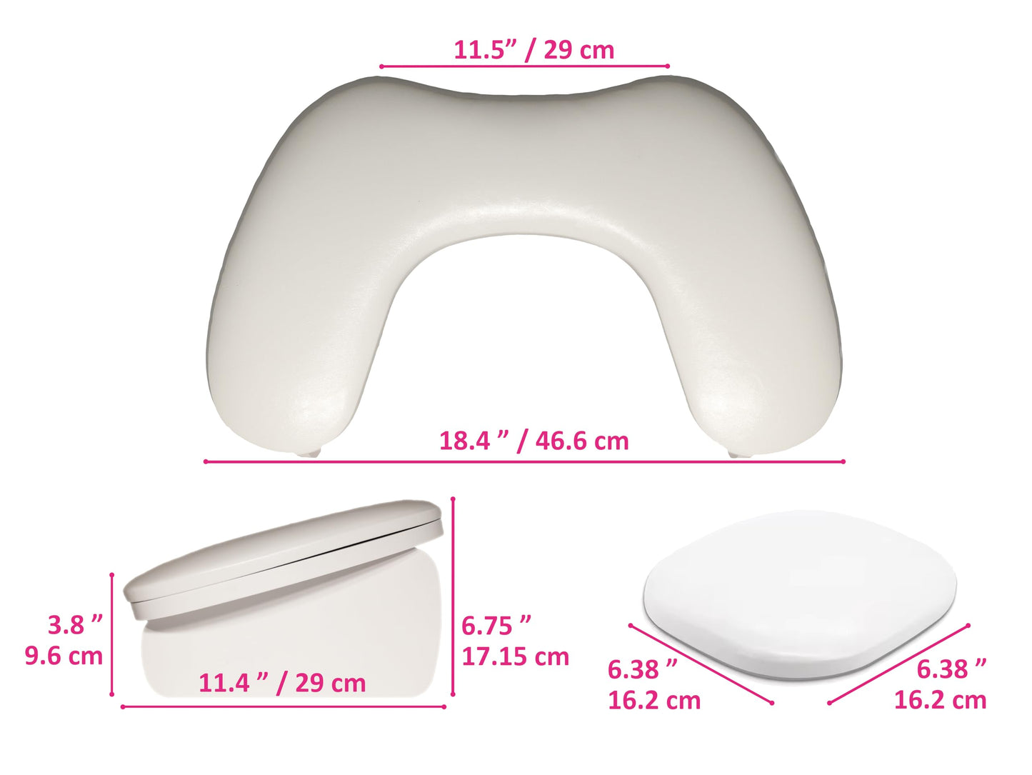 LUCRUM U-Shaped Nail Arm Rest: Professional Nail Tech Manicure Ergonomic Arm Rest Butterfly Armrest PU Leather Hand Rest Pillow Nail Arm Cushion