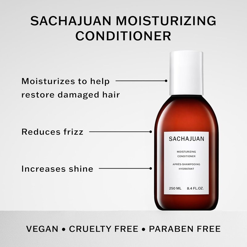 SACHAJUAN Moisturizing Conditioner | Hydrating Care for Dry, Damaged & Chemically Treated Hair | Ocean Silk Technology & Argan Oil for Frizz Control, Shine & Smoothness | Paraben-Free | 8.4 fl oz