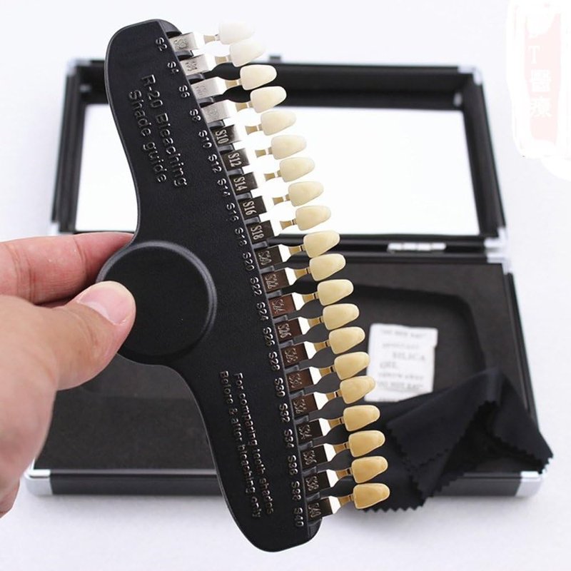 3D R-20 Dental Tooth Whitening Shade Guide - 20 Color Teeth Tracking Tool for Dentists