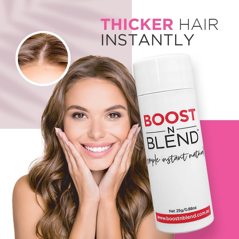 Boost N Blend Scalp Concealer - Hair Powder & Fibers for Thinning Hair | 25g Volumizing Solution