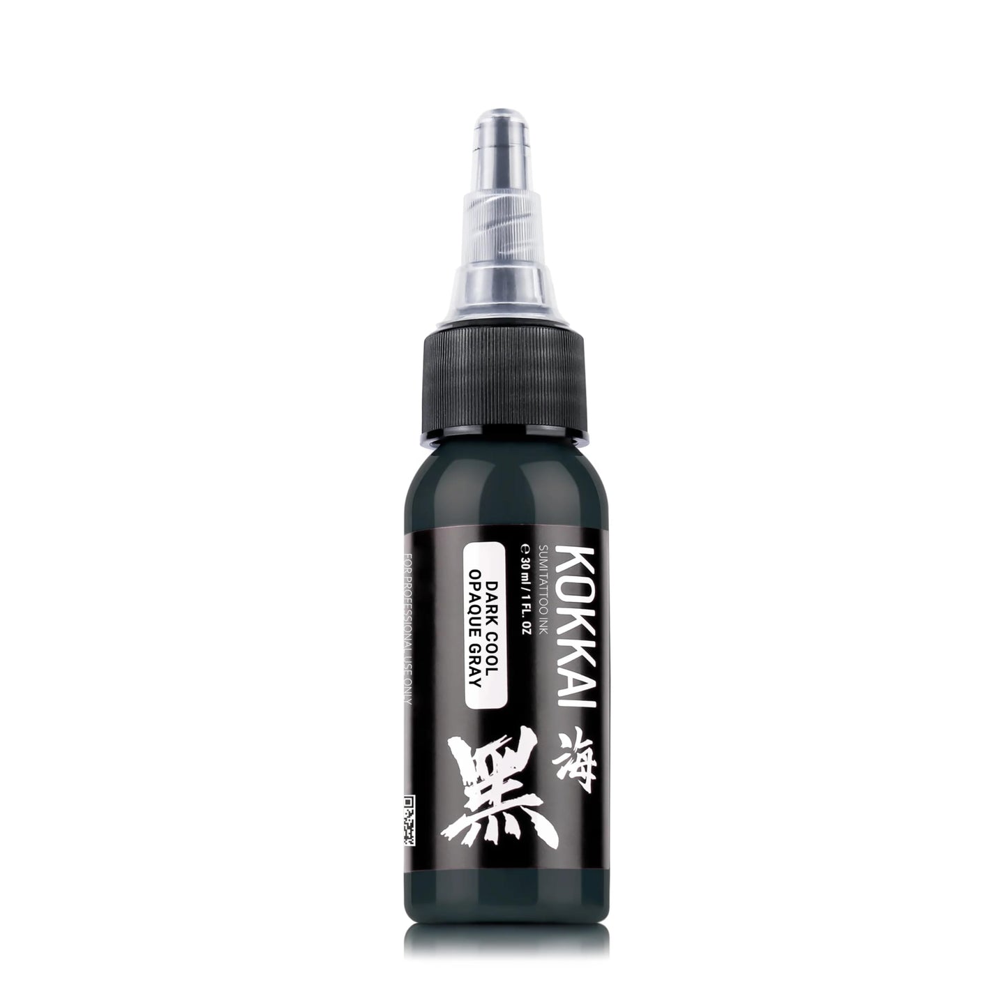 Kokkai Sumi Cool Opaque Gray Tattoo Ink Set, Premium Quality, Precision Medium Viscosity, Rich Hue, Quick Healing, Acrylic-Free, Water-Based, Ready-to-Use Ink for Precision Tattooing (Set of 5, 1 oz)