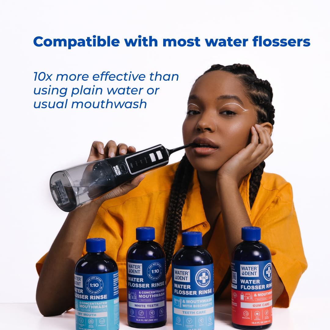 Concentrated Water Flosser Mouthwash - Mint Flavor, Alcohol & Fluoride Free | 16.9 fl. oz