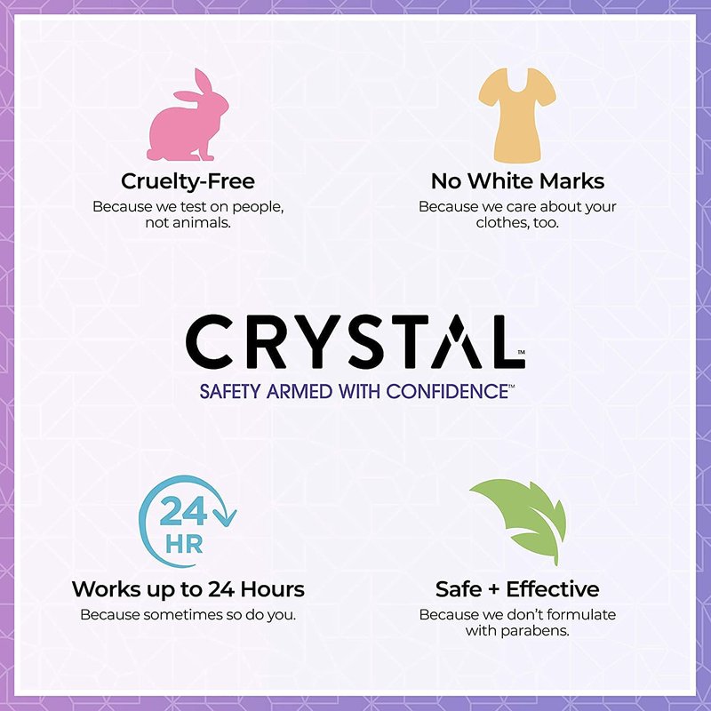 CRYSTAL Deodorant Mineral Deodorant Roll-On, Lavender & White Tea 2.25 oz (Pack of 5) SG_B002F8I8VS_US