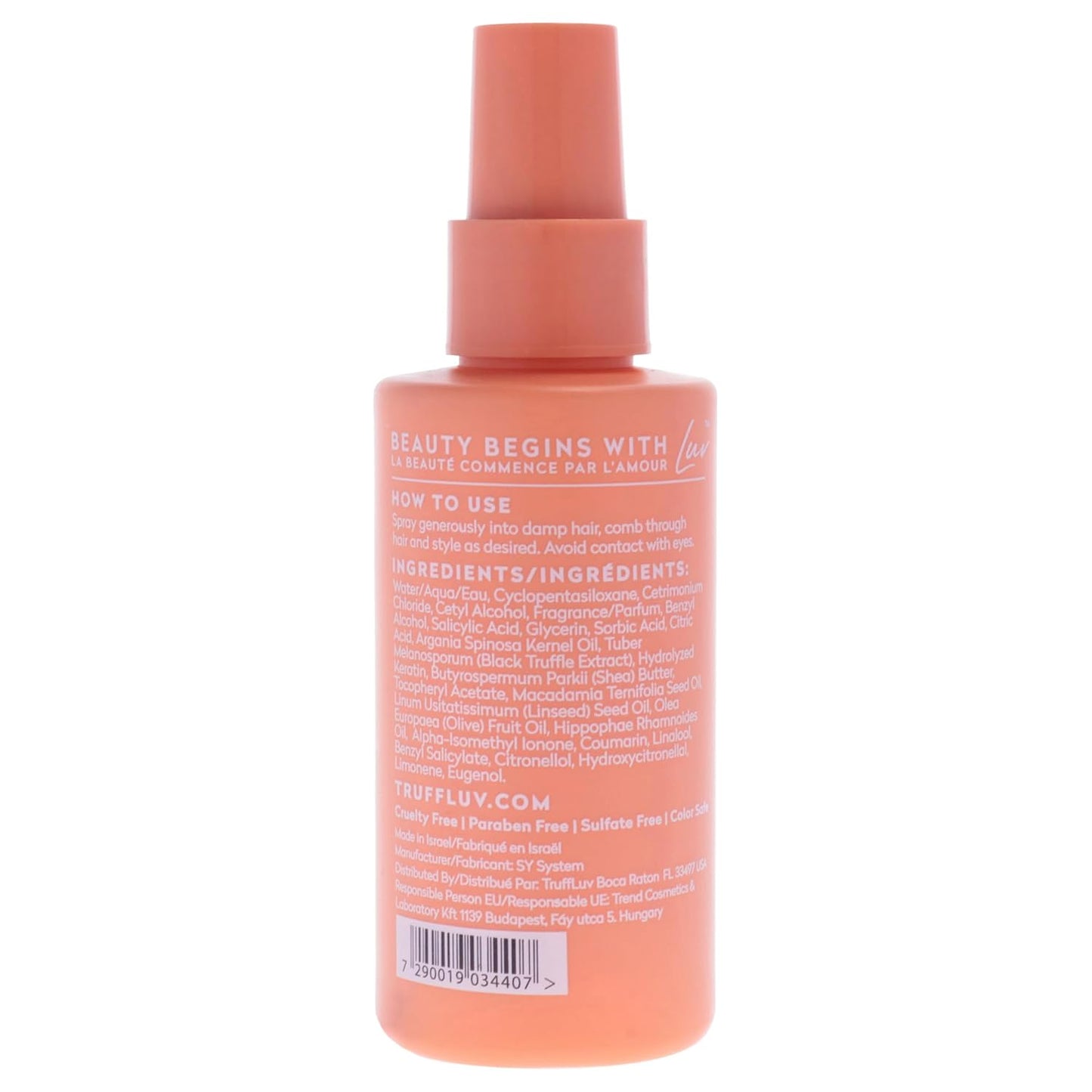 TruffLuv Argan Leave-In Mask - Deep Conditioning Hair Treatment with Black Truffle & Argan Oil | 4.2 oz