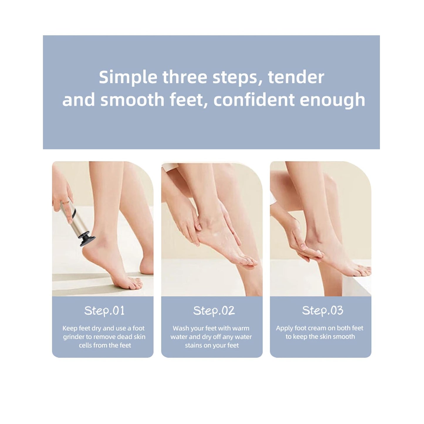 Electric Callus Remover for Feet - Professional Pedicure Foot File & Pumice Stone Scrubber Tool for Dead Skin, Dry Hard Cracked Heel Repair