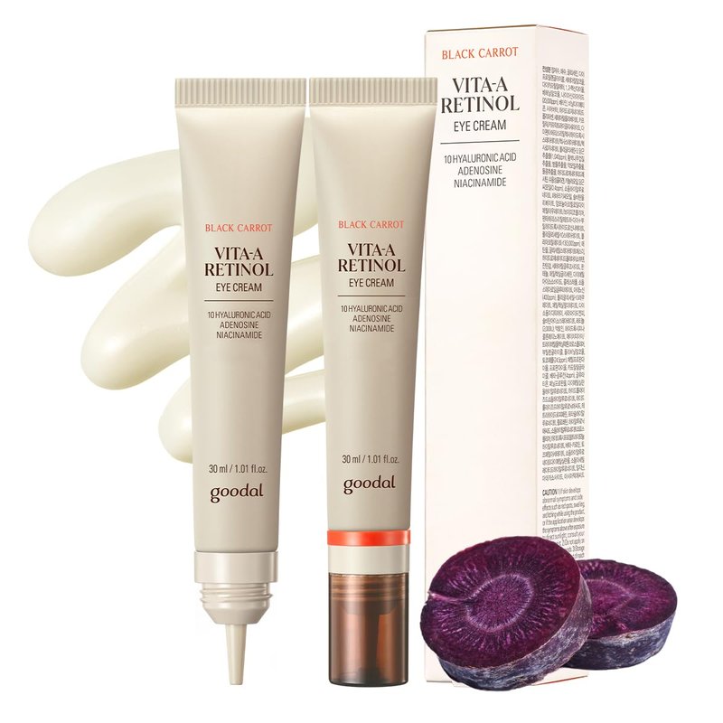Black Carrot Vita-A Retinol Eye Cream - Smoothing Daily Under Eye Treatment | K-Beauty Skincare