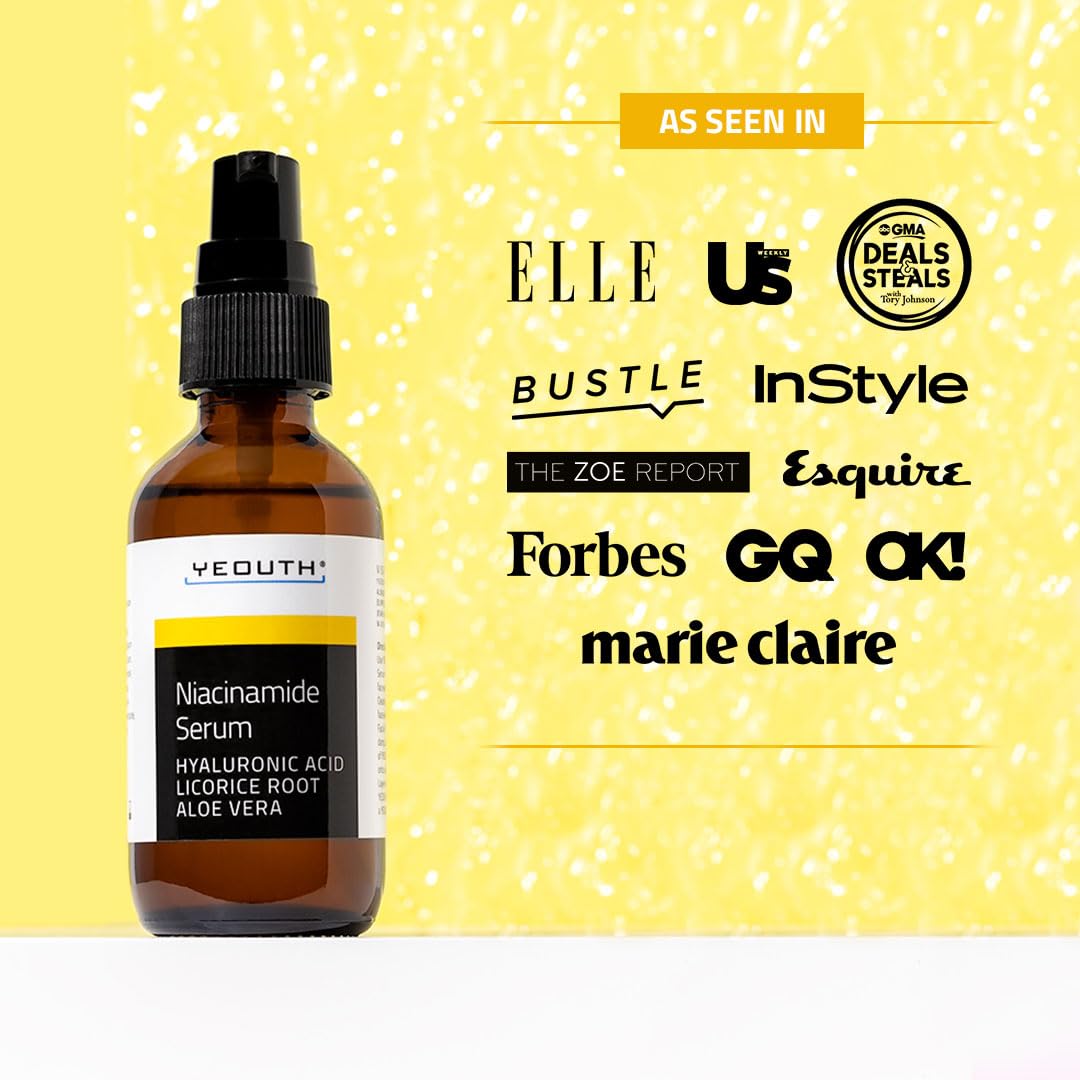 Niacinamide Serum 10% with Hyaluronic Acid & Aloe Vera | Hydrating B3 Face Serum for Even-Toned Skin - 2oz