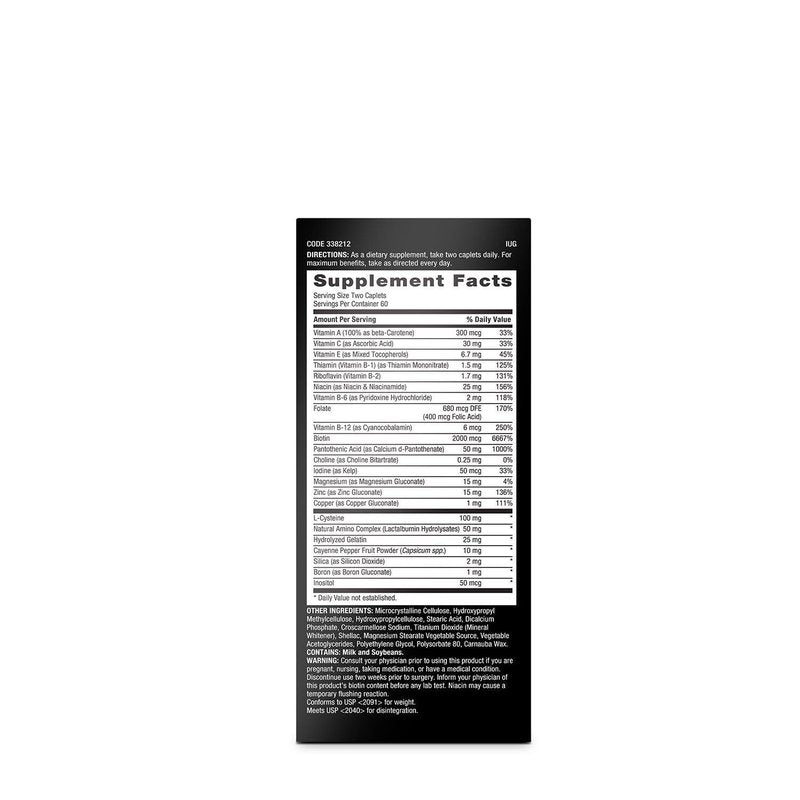 GNC Men's Ultra Nourish Hair Supplement for Men, Supports Strong, Healthy Hair, 120 Caplets