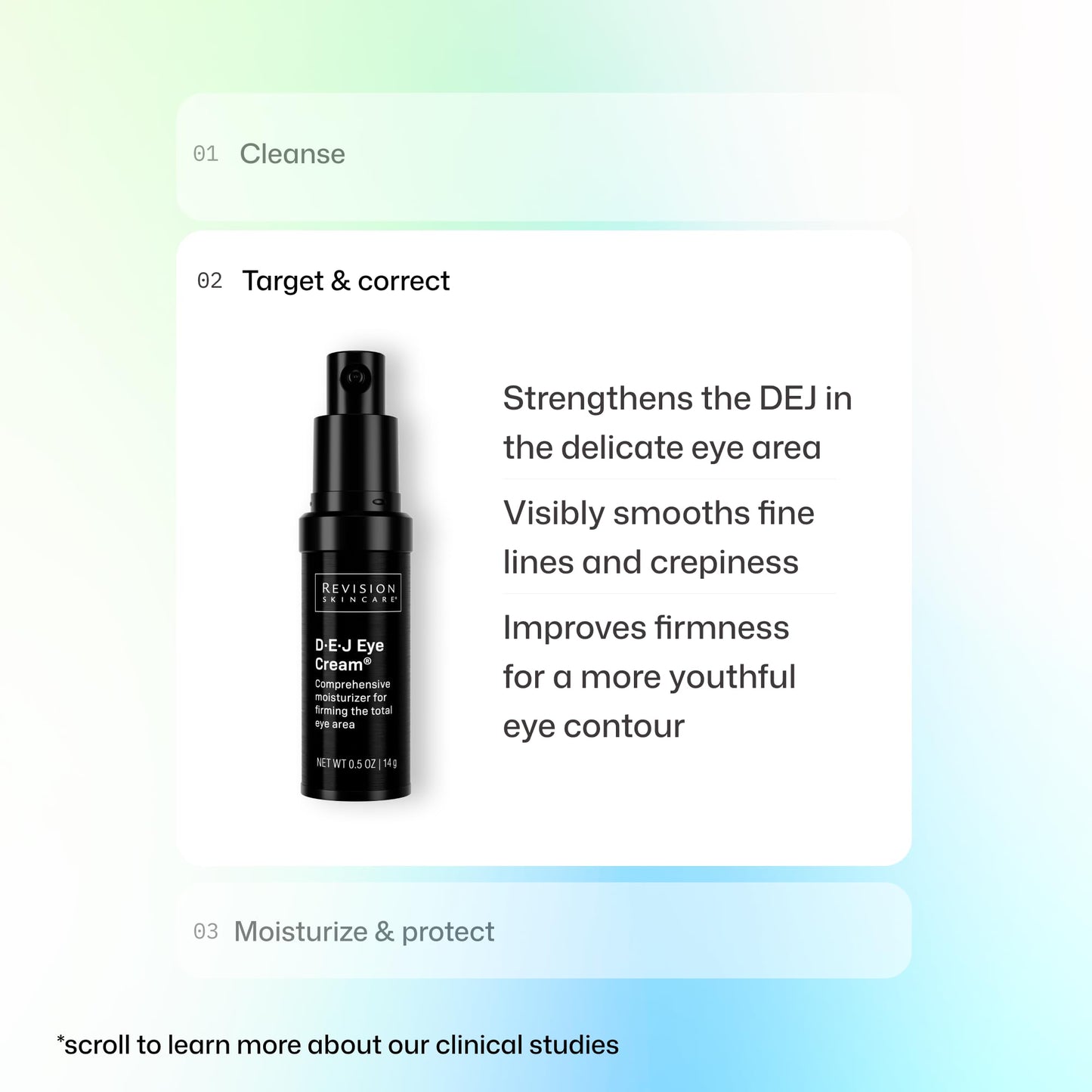 Revision Skincare D·E·J Eye Cream®, Clinically Proven to Reduce Under-Eye Fine Lines and Wrinkles with Peptides and Hyaluronic Acid for a Firmer, Smoother Eye Area, 0.5 fl oz Applicator