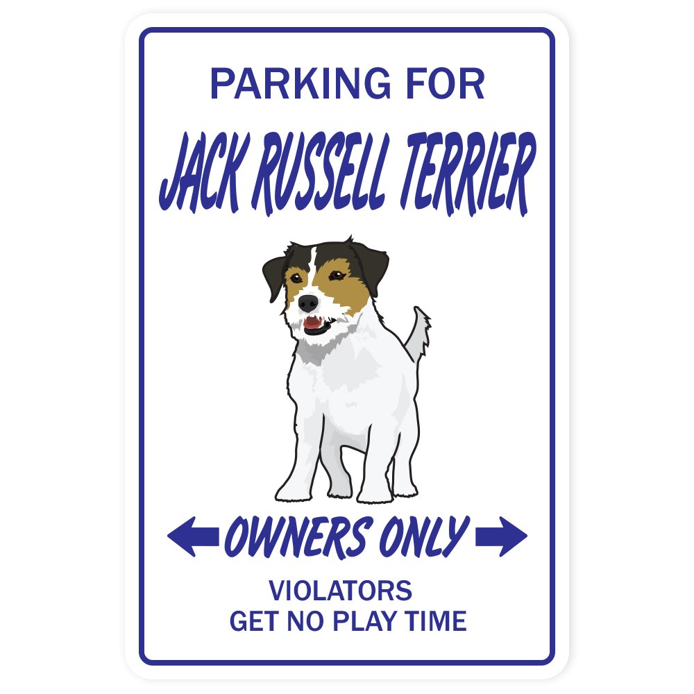 Jack Russell Terrier Novelty Sticker | Indoor/Outdoor | Funny Home Décor for Garages, Living Rooms, Bedroom, Offices | SignMission Funny Gift Vet Breeder Owner Decal Wall Plaque Decoration