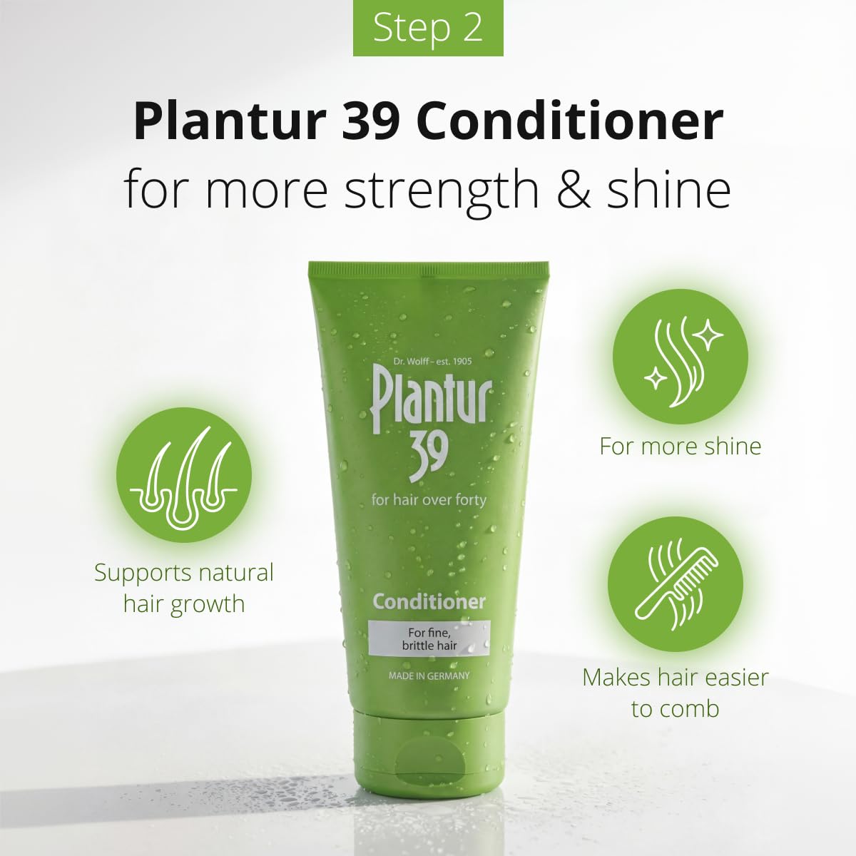 Plantur 39 Fine and Brittle Hair Shampoo and Conditioner Bundle I Promotes Natural Hair Growth I Phyto-Caffeine Formula I Shampoo (8.45 Oz) and Conditioner (5.07 Oz)