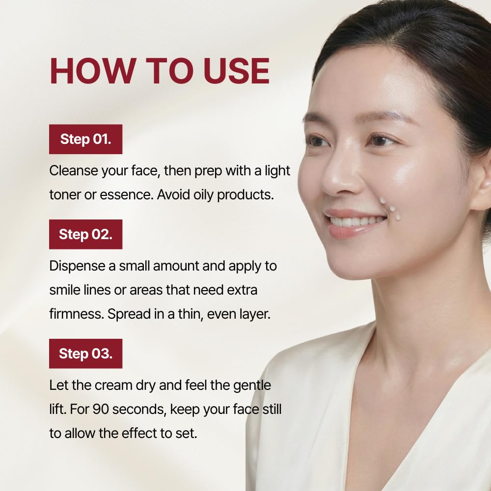 Averin 90 Second Cream - Instant Firming Look for Smile Lines | Korean Peptide & Spicule Formula | Rapid Smoothing & Tightening Effect | 0.33 Oz