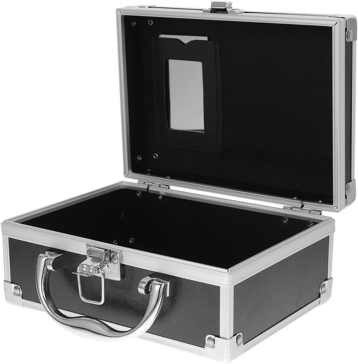 Portable Makeup Box - Compact Cosmetic Organizer Travel Case with Handle | 7.87x5.51x3.54 Inch