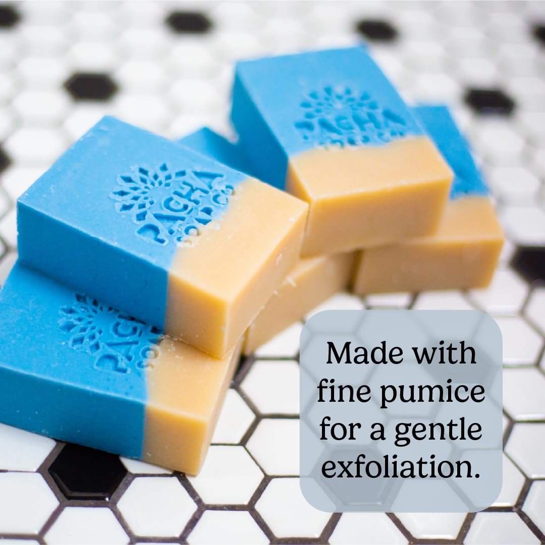 Pacha Soap Co. Bar Soap - Handcrafted Natural Soap Bars with Almond Oil, Goat’s Milk & French Lavender, Moisturizing, Made in USA Artisan Fresh Bar Soap for Face, Hands & Body, 3-Pack (4 oz ea)