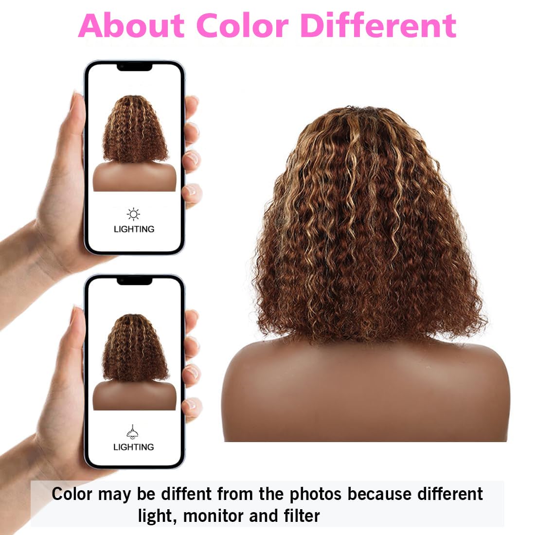 virginess Wear and Go Glueless Wigs Human Hair Pre Plucked Pre Cut Highlight 4/27 Deep Wave Wig for Black Women Human Hair Bob Wig with Elastic Band Upgraded 4x4 Lace Closure Wigs (8Inch)