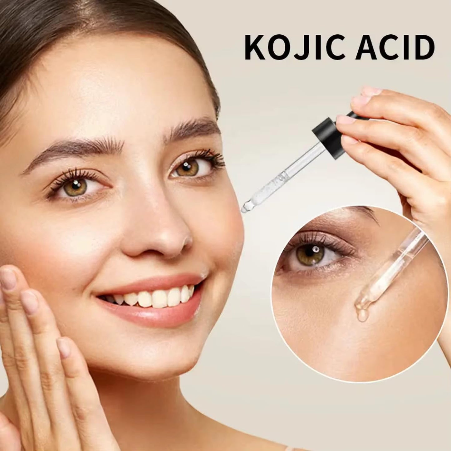 Kojic Acid Essence Serum for Radiant Complexion – Hydrating Facial Essence with Ceramide and Hyaluronic Acid – Reduces Dark Spots and Blemishes – 30ml
