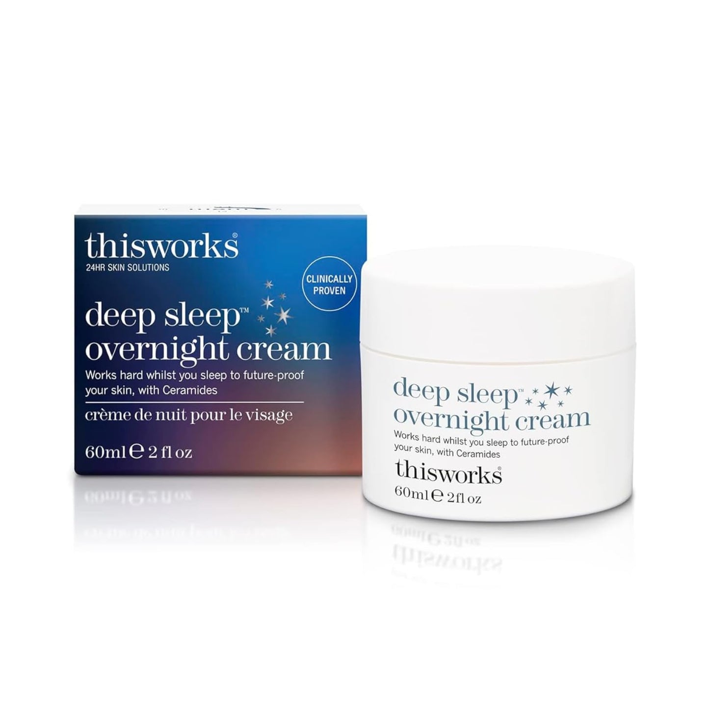 This Works Deep Sleep Overnight Face Cream with Persian Silk Tree Extract, Ceramides & Copper PCA, to Help Fight Signs of Fatigue & Support Skin Renewal, 60ml