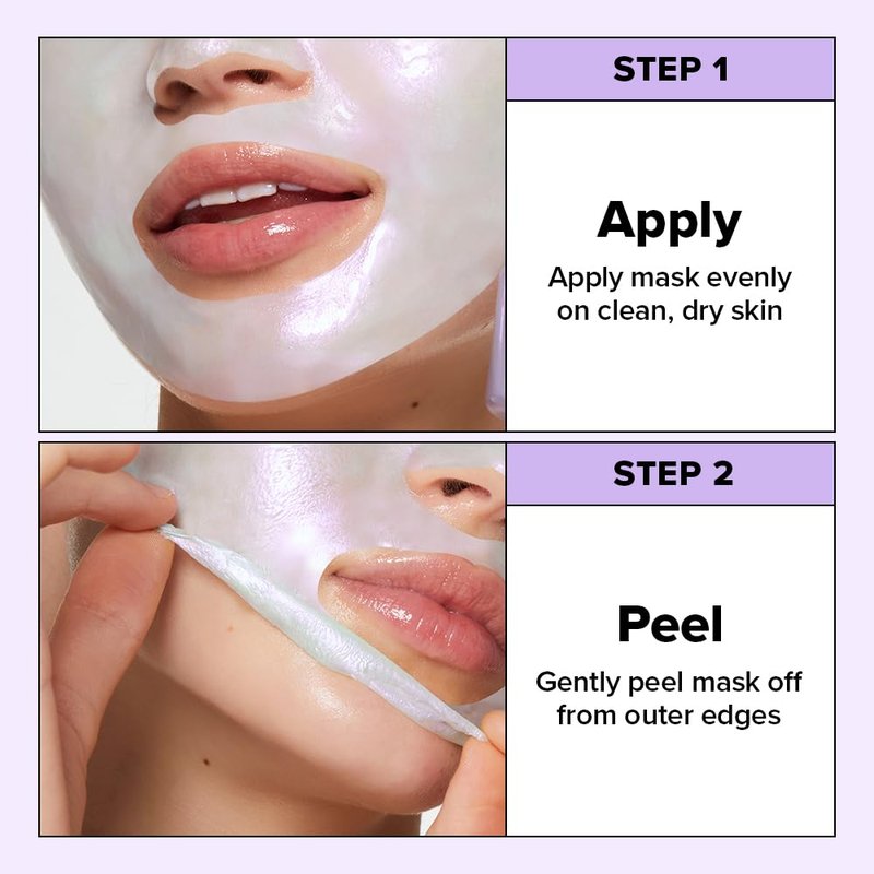 I DEW CARE Peel-Off Mask - Hydrating Face Mask with Hyaluronic Acid | 2.70 Fl Oz for Dry Skin