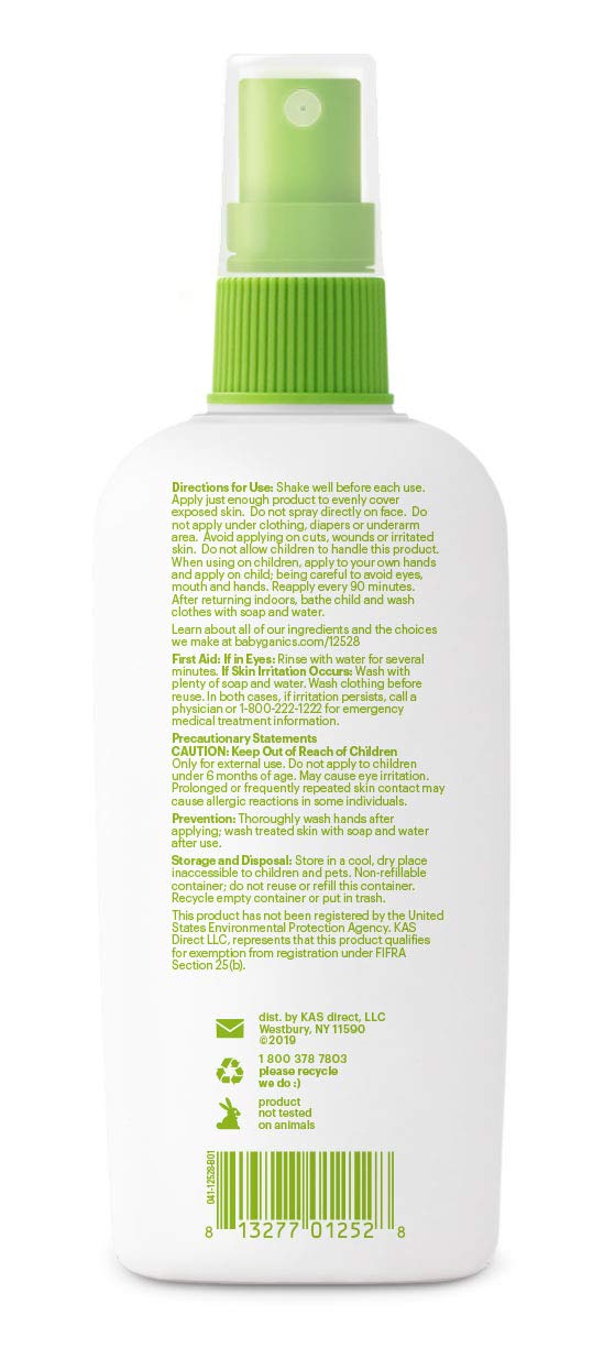 Babyganics 50 SPF Baby Sunscreen Spray and Bug Spray | Octinoxate & Oxybenzone Free | DEET Free, 6oz each, Combo 2 Pack