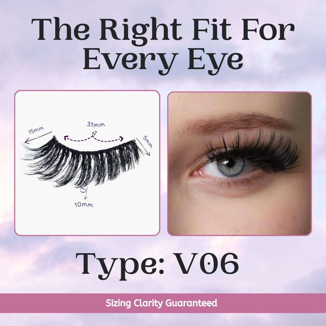 10 Pairs Mink Lashes Fluffy Eyelashes Mink Wispy Lashes (Purple) - Ready-to-Wear, Pre-Curved, Feather-Light Comfort, Reusable Up to 20 Times, Instant Glam, No Trimming, Individually Sealed